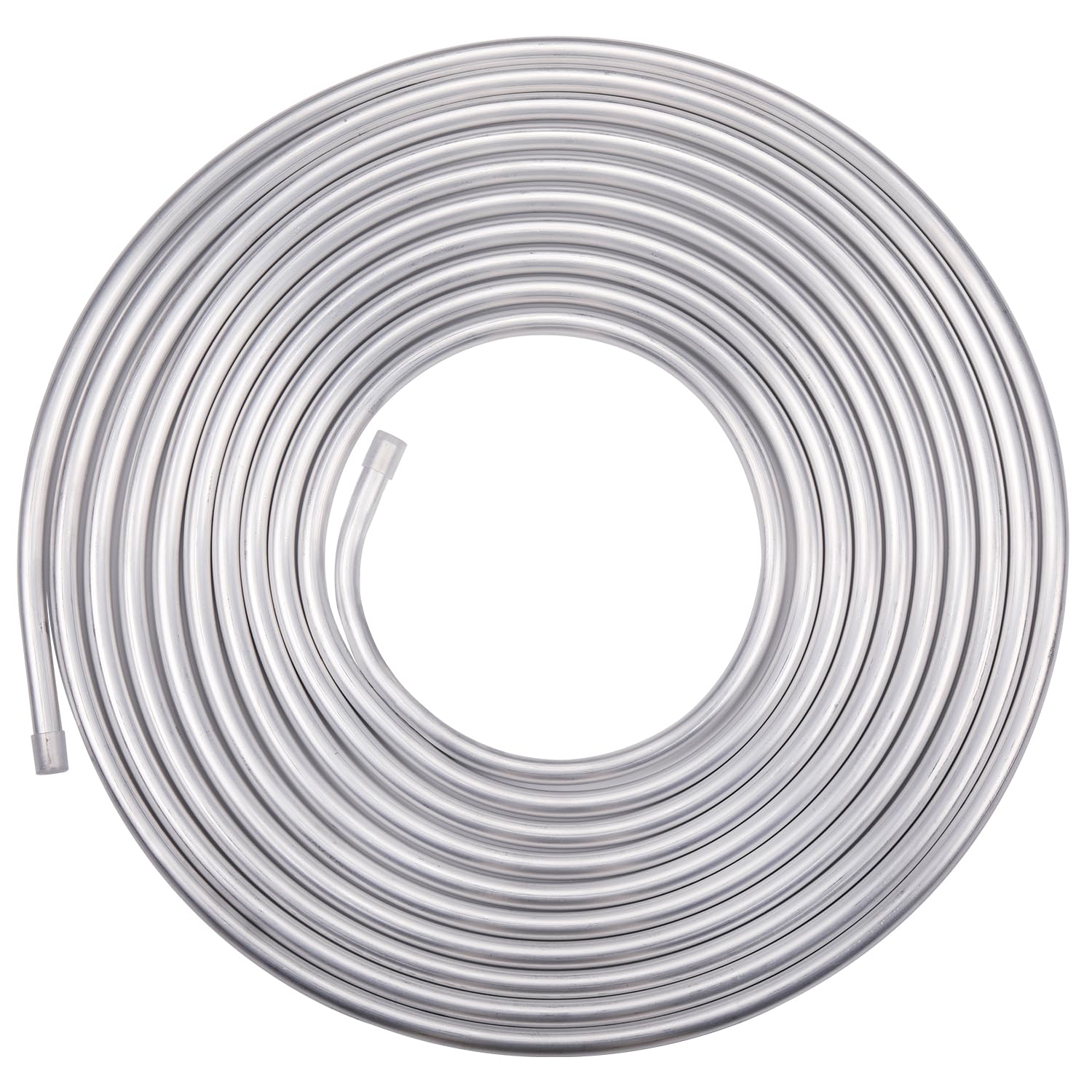 Podavelle 3/8 OD Aluminum Hard Fuel Line Hardline Tube Tubing Coil 16 Feet Roll
