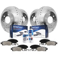 Detroit Axle - Brake Kit for Sierra Silverado Suburban Yukon XL 1500 Tahoe Escalade ESV EXT Drilled Slotted Brake Rotors Brakes